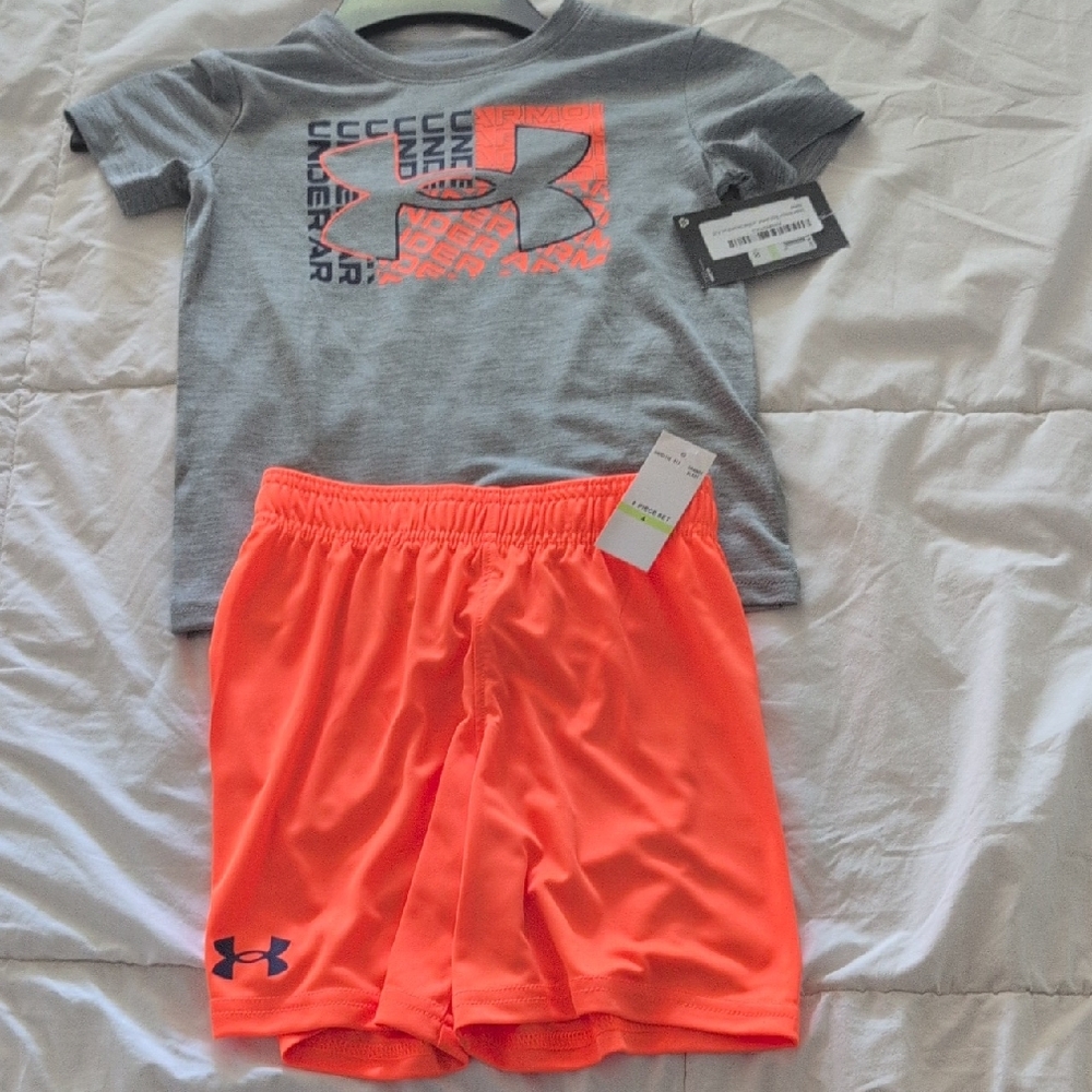 Under Armour Gray and Orange Kids Set